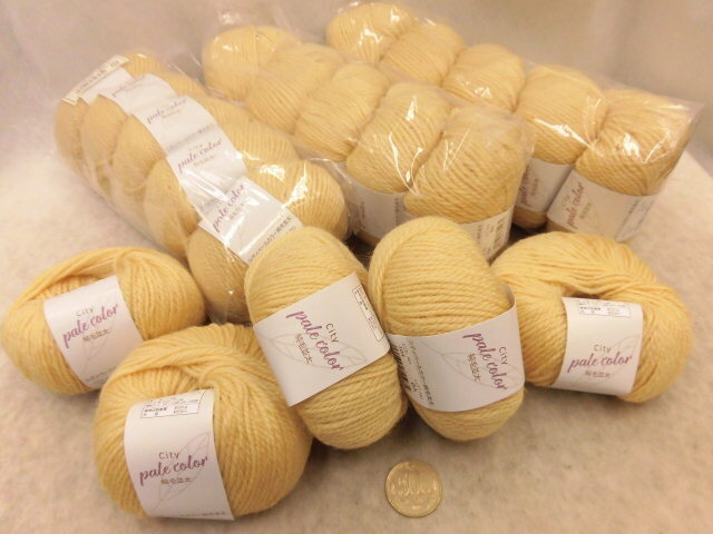 ☆シティペールカラー純毛並太４☆モトヒロ☆純毛毛糸☆マスタード２０玉