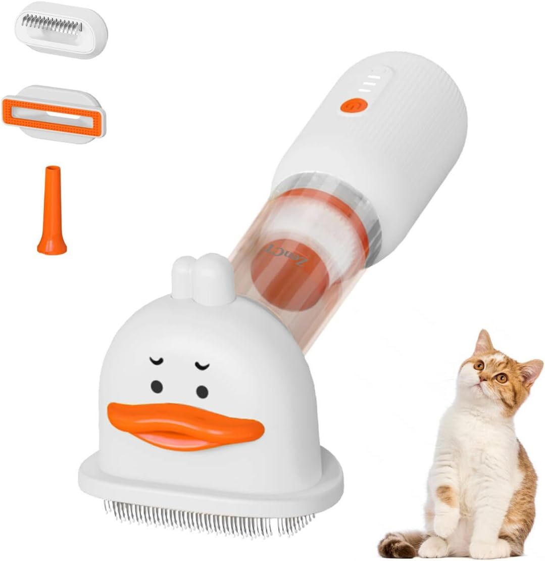 109【ジャンク】ペット用ブラシセット 抜け毛を自動吸引 4in1多機能 コードレスType-C充電式 グルーミング 強力吸引 ペットの毛 抜け毛対策