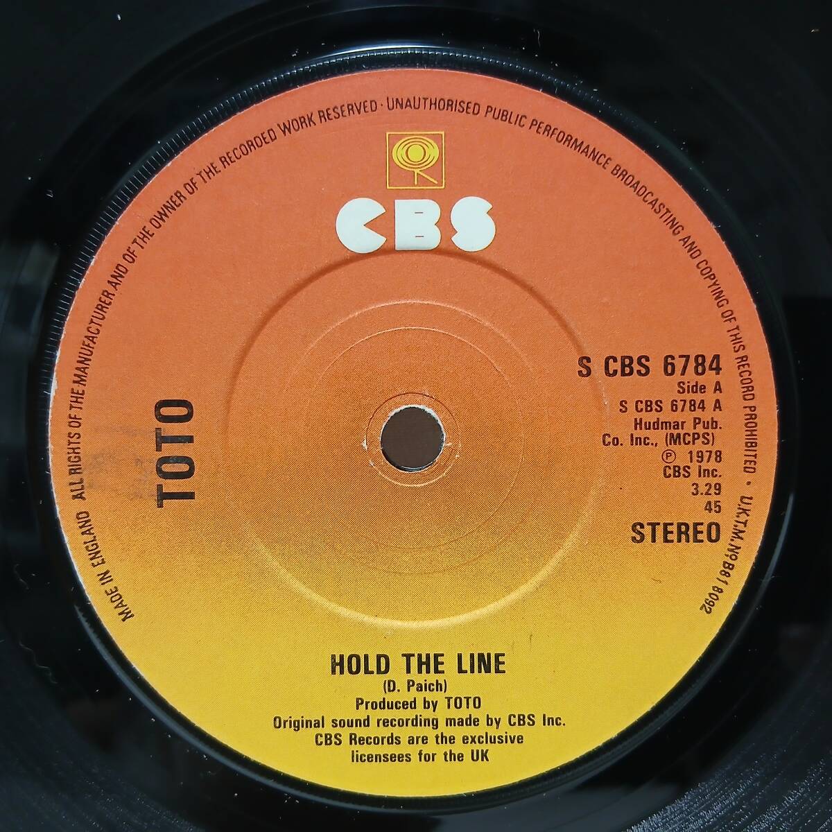 ▲英シングル▼TOTO▲HOLD THE LINE▼
