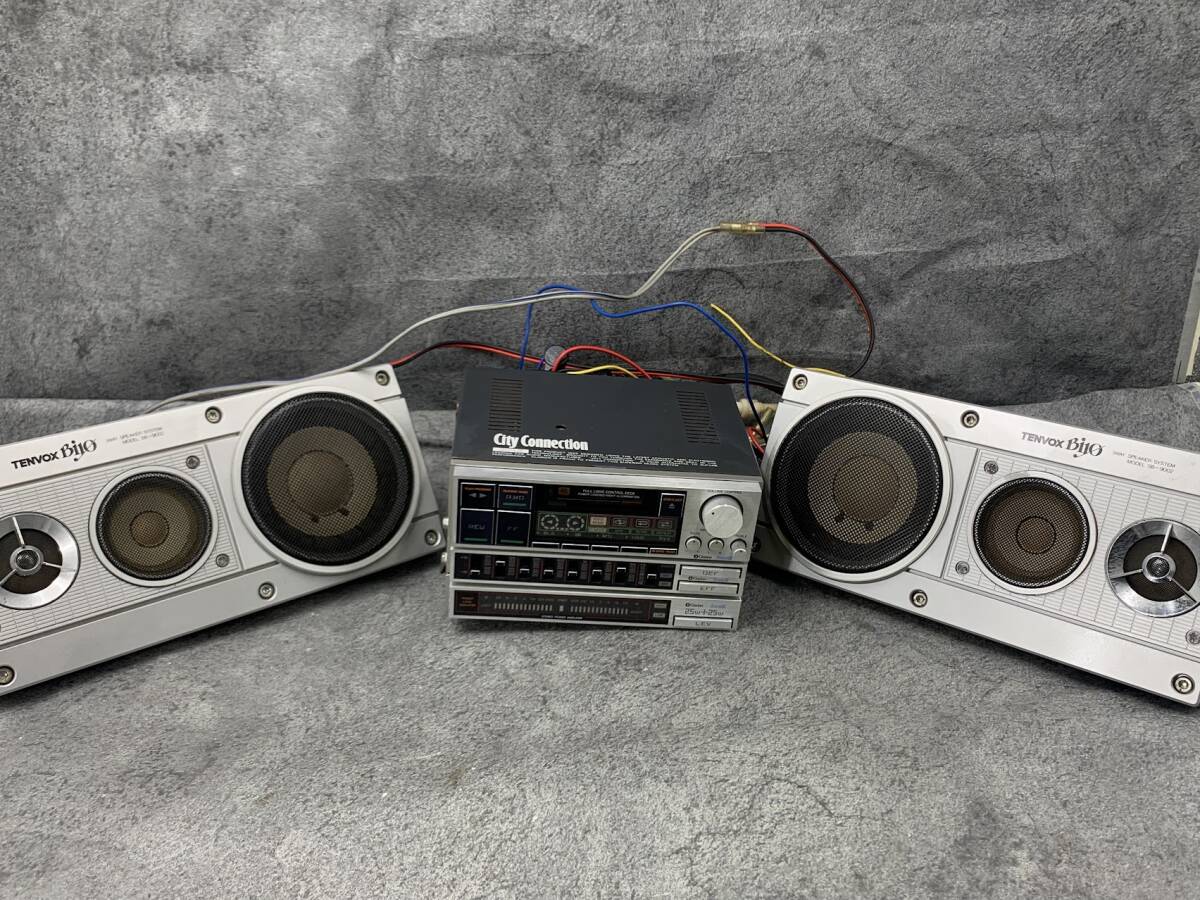 【 レトロ クラリオン シティコネクション カセットデッキ 富士通テン テンボックス スピーカー セット 】Clarion TENVOX Biyo 旧車