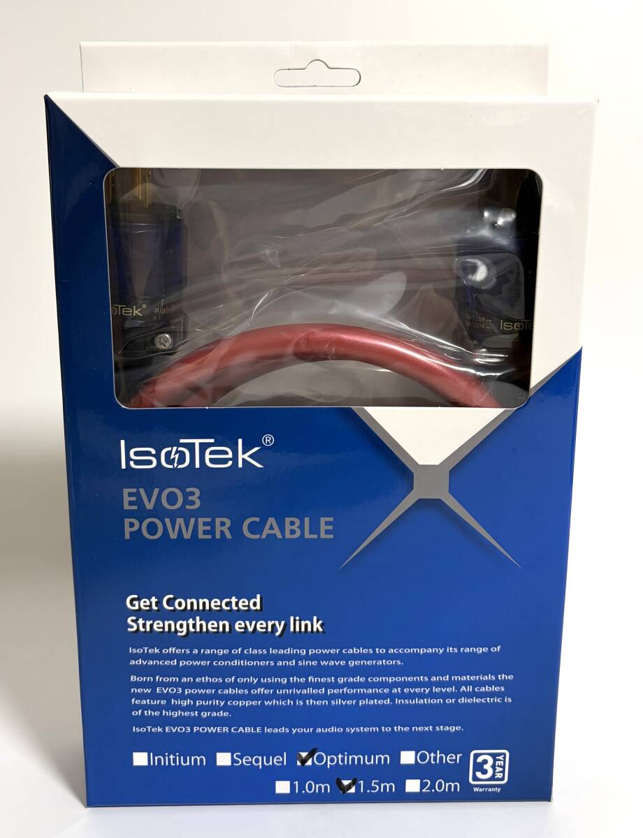 ★未使用品★ IsoTek EVO3 OPTIMUM 電源ケーブル 1.5m EVO3 OPT15J アイソテック POWER CABLE I260219