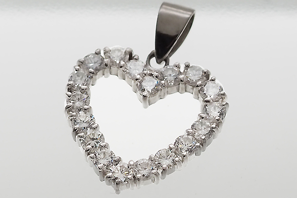 輝き◎プラチナ900 ダイヤモンド1.52ct ハートモチーフペンダントトップ 約3.9g Pt900 ダイヤトップ ハートトップ ペンダントトップ
