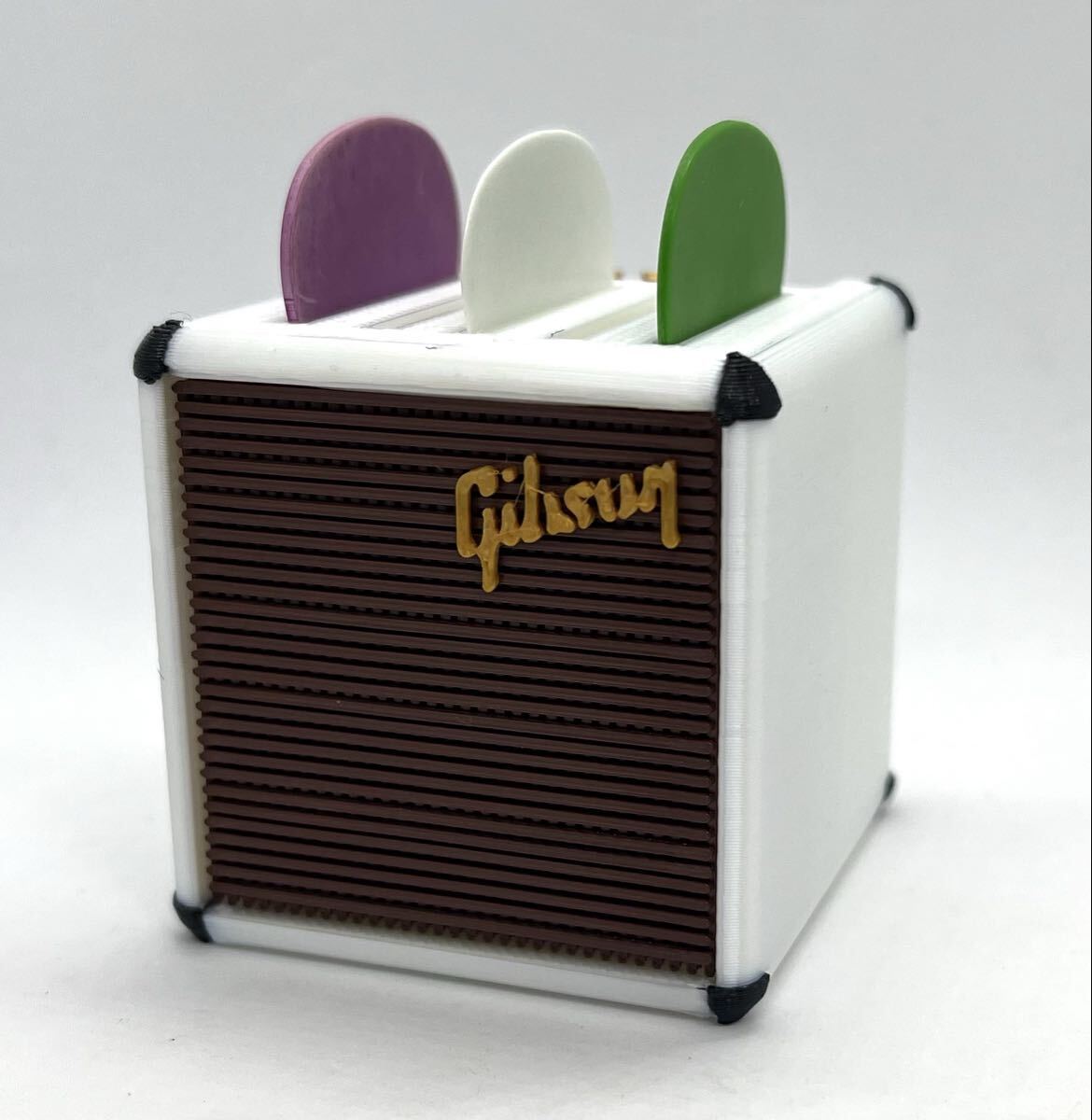 ピックホルダー ケース Gibson ギブソン アンプ ギター ベース 白 ホワイト インテリア　