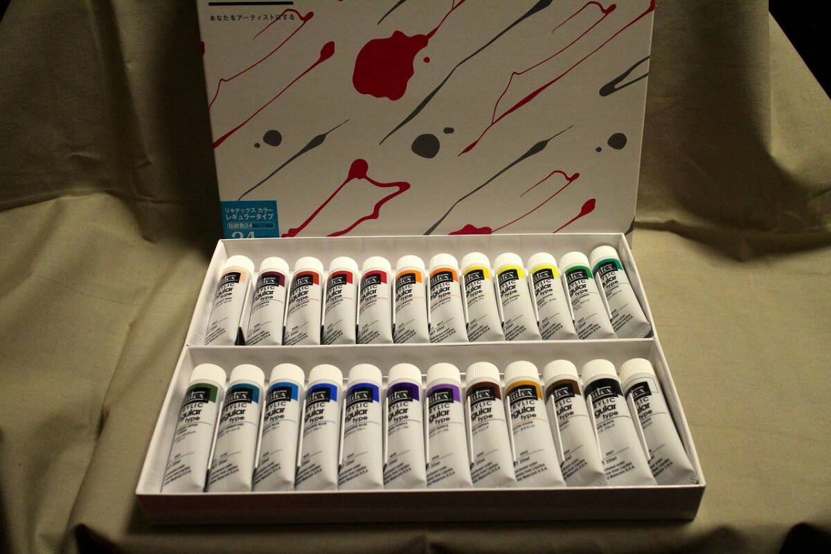 リキテックス(Liquitex) アクリル絵具 カラー レギュラータイプ 24色セット 伝統色 20ml(6号) 