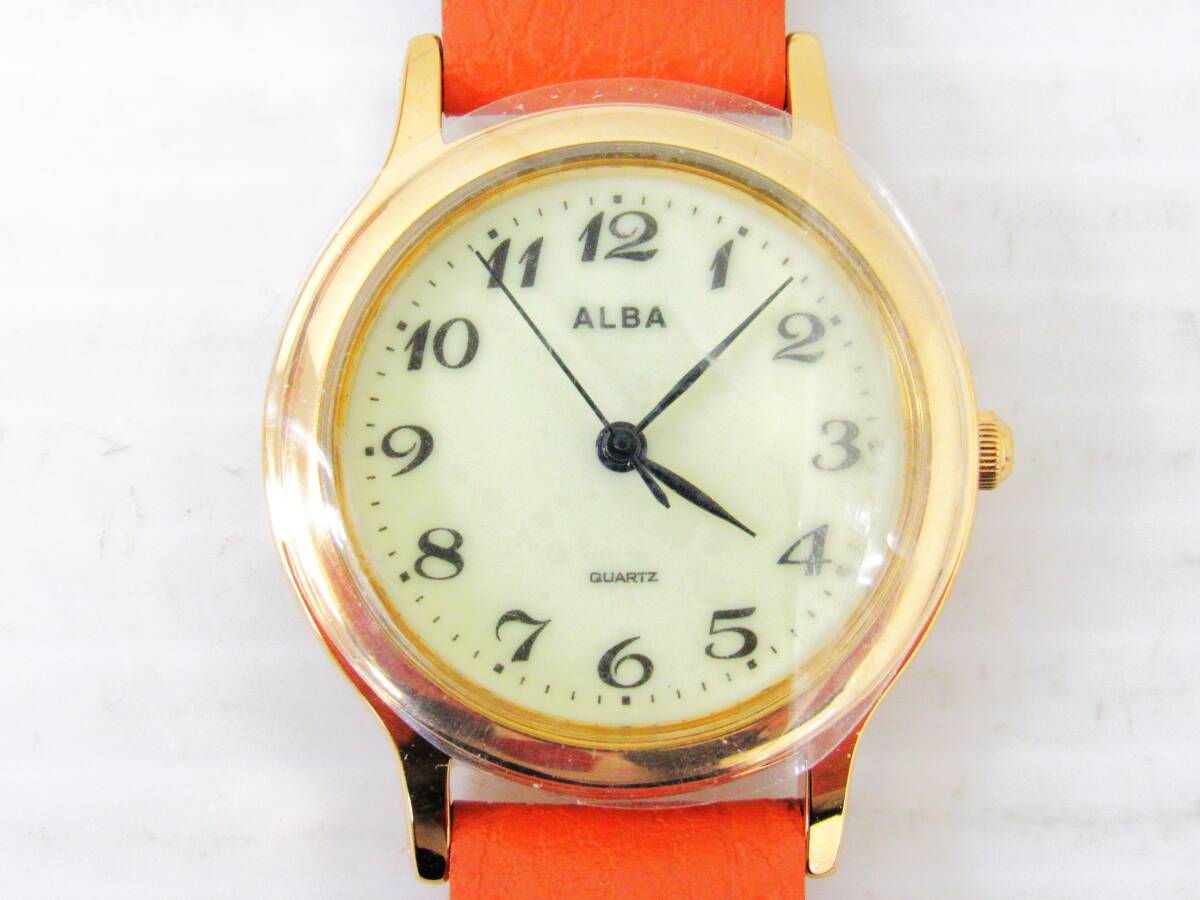 【稼働品】 SEIKO ALBA セイコー アルバ Y121-K990 腕時計 アナログ クオーツ 3針 レザーバンド HG260207