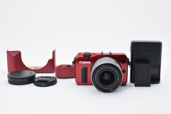 Canon EOS M レッド + EF-M 15-45mm IS STM レンズキット【極上美品】#2758202
