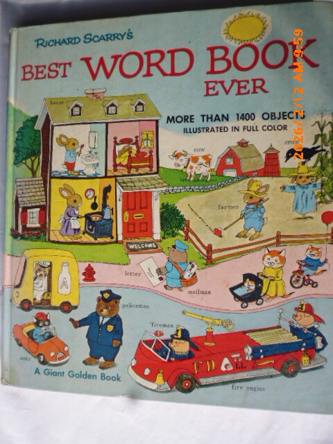 英語絵本/English リチャード・スカーリー著/Richard Scarry's ビンテージ・1963年　Golden Press/　Printed in Japan USED