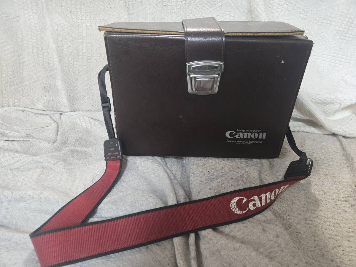 Canon 純正 カメラケース ハードケース 茶色 FD時代 AE-1 A-1 FTb 等対応 昭和レトロ ヴィンテージ　■　ma3