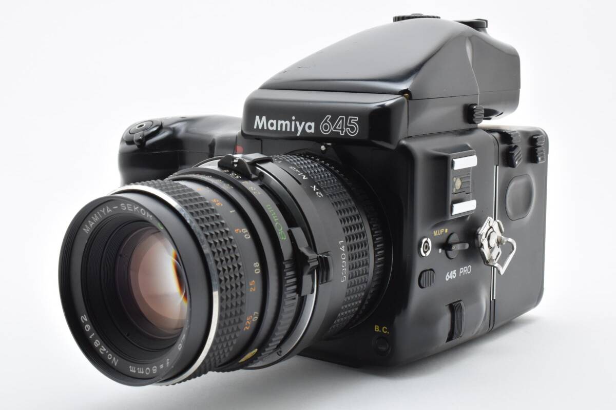 マミヤ　Mamiya 645 PRO ＋ MAMIYA-SEKOR C 1:2.8 80mm ＋ ２X M45 TELEPLUS MC6 《動作確認済》 中判フィルム カメラ #A0942-19F
