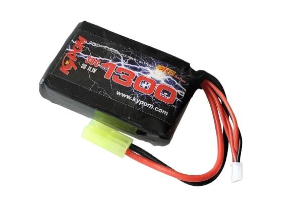 Kypom S電動ガン 11.1V 1300mAh 30C60C リポミニタミヤ コネクター 電動ガン エアガン リポ リチウムポリマー バッテリー　★