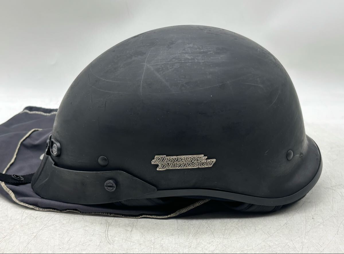 【中古】HARLEY DAVIDSON ハーレー ヴィンテージ ハーフ ヘルメット マッド ブラック 59-60㎝ 訳あり DM0202M