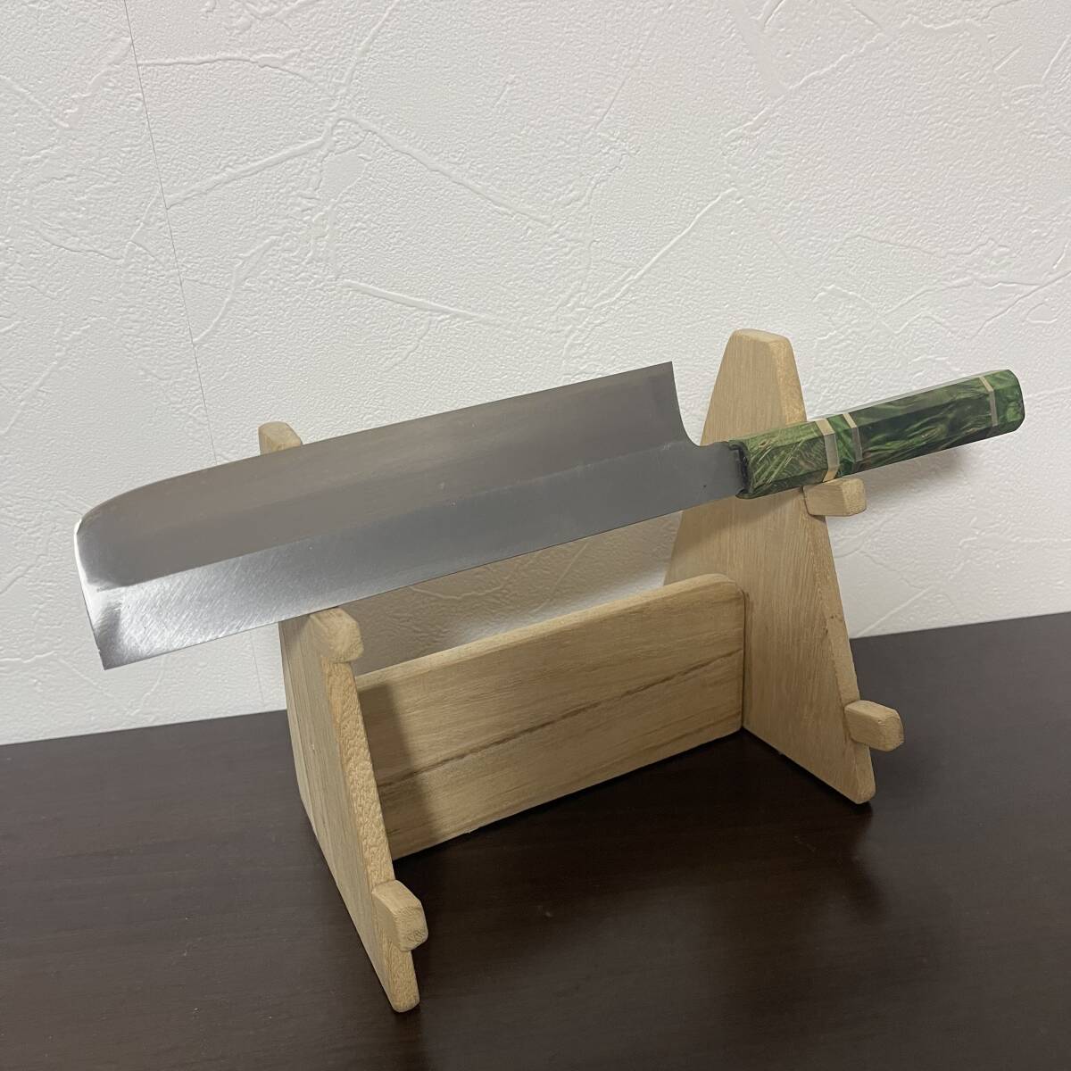 新品 未使用 堺 関東型 薄刃包丁 霞焼 八角柄 刃渡り18.5cm 特製正鋼 Sakai 野菜 菜切り 本職 板前 割烹 和包丁 片刃 和食 日本料理 日本製