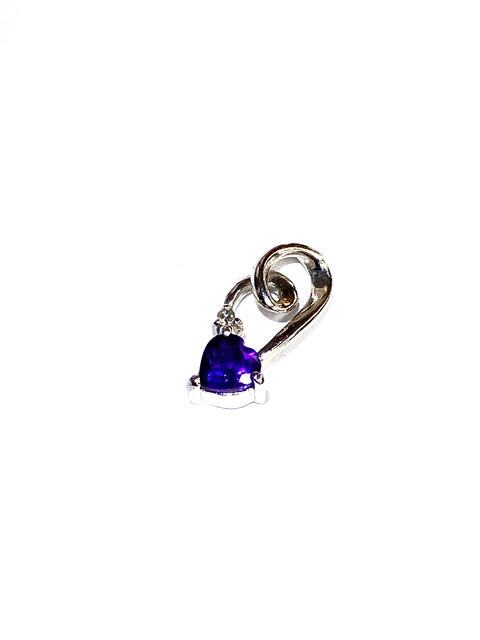 【即決】 Pt900 AM アメジスト ペンダントトップ 宝石 ジュエリー プラチナ アクセサリー 0.9ｇ