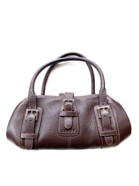【即決】 LOEWE ロエベ センダ ハンドバッグ ブラウン レザー 茶 本革 レディース
