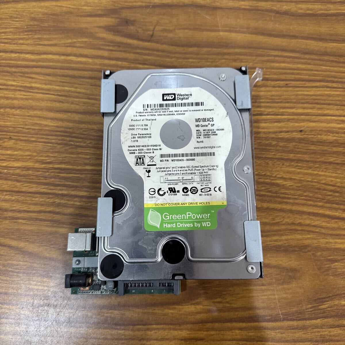 管260224 c ◆ Western Digital 内蔵ハードディスク　1.0TB WD10EACS 本体のみ　☆★ 内蔵HDD