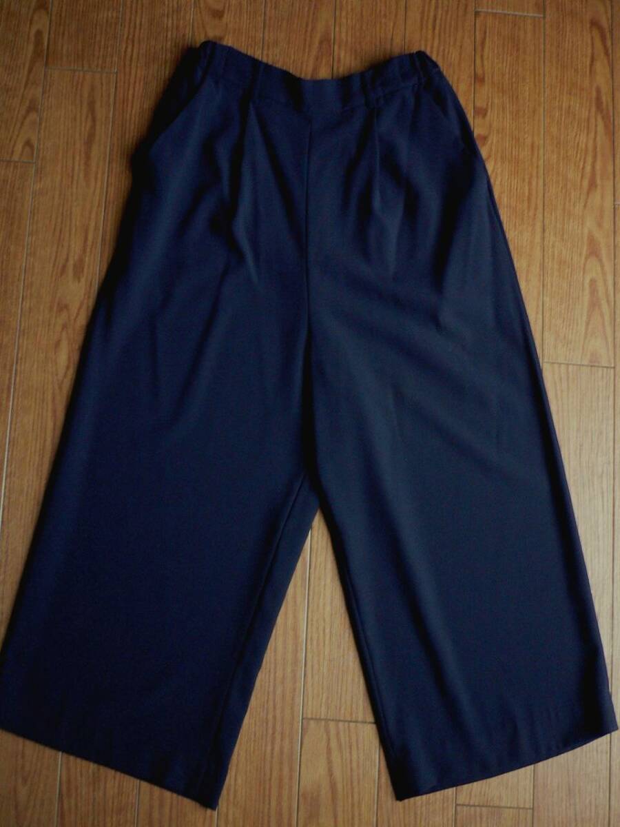 新品９号　紺　ストレッチアンクルパンツ　半端丈　綺麗目タキヒョー　通勤通学.