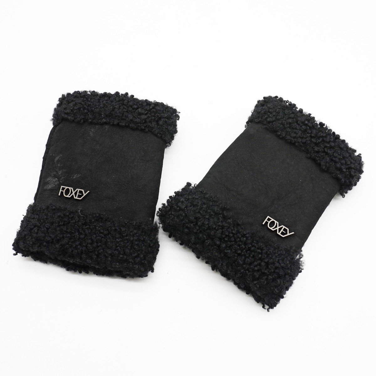 ◇【FOXEY フォクシー】ムートン グローブ ブラック
