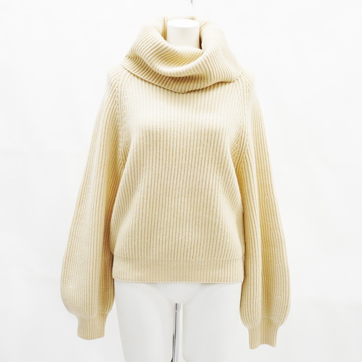 ◇美品【CELINE セリーヌ】オフタートル カシミヤニット 2A30F1521 XS