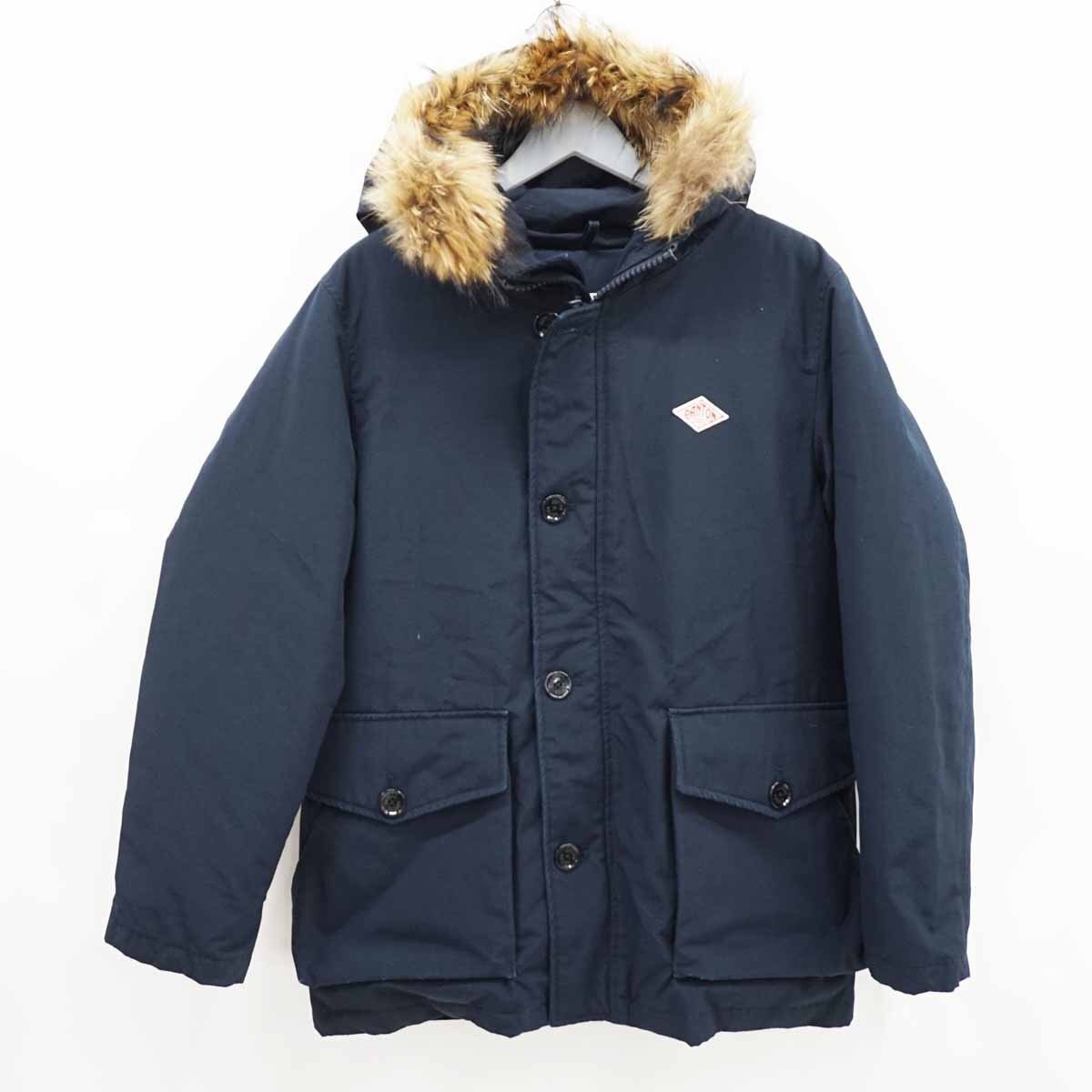 ◇【DANTON ダントン】ラクーンファー付き ダウンジャケット JD-8535 LAS 40