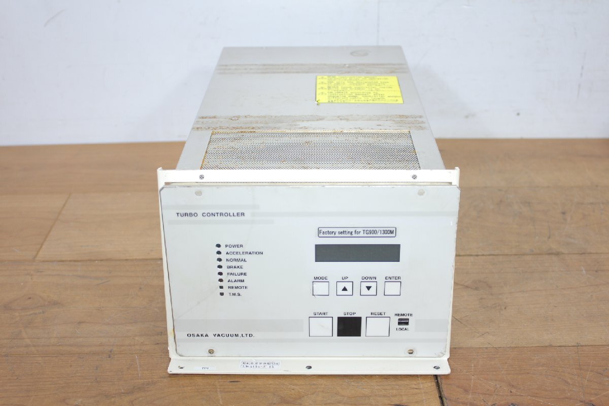 ☆【2W0130-3】 OSAKA VACUUM ターボコントローラー TC010MT Factor setting for TG900/1300M ジャンク