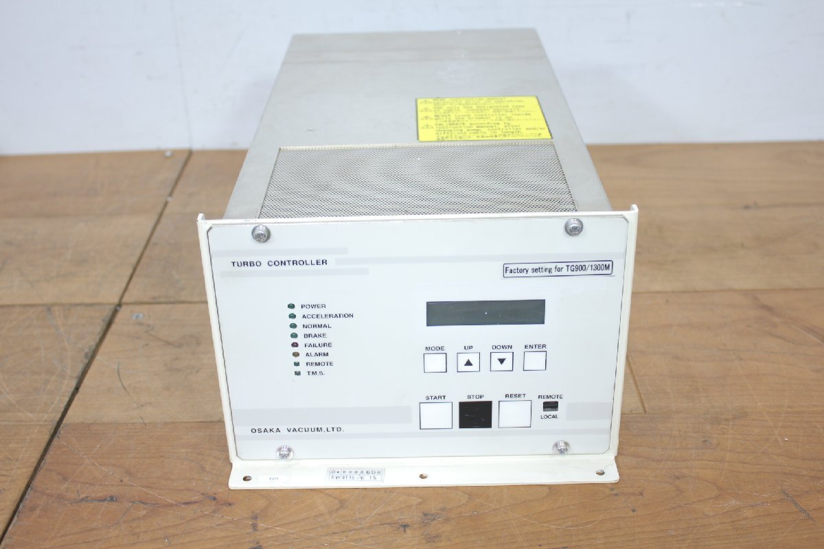 ☆【2W0130-4】 OSAKA VACUUM ターボコントローラー TC010M-80 Factor setting for TG900/1300M ジャンク