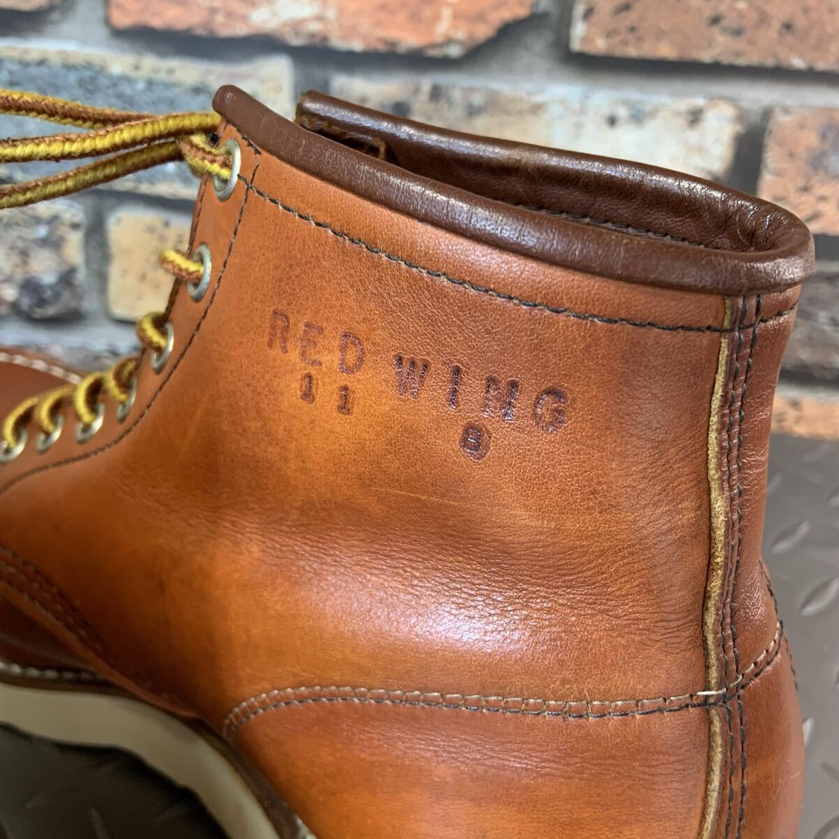 ☆REDWING　 875 　アイリッシュセッター　旧四角犬タグ　1988年製　US6.5E　JP24.5㎝　VINTAGE　レッドウイング　アメリカ製　(26B11-875)