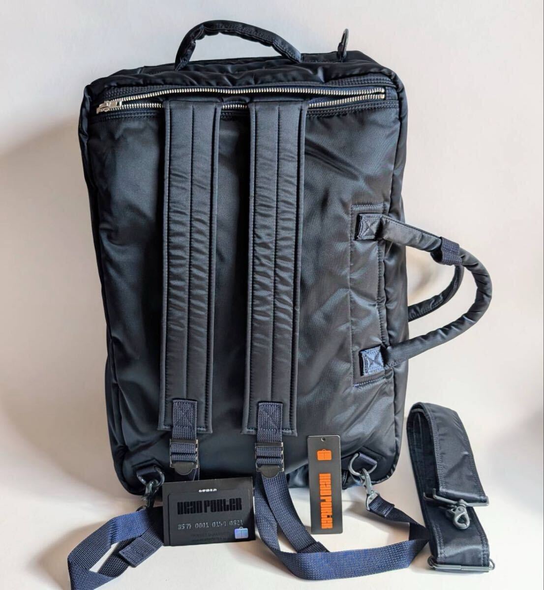 美品 3WAY HEAD PORTER TANKER ヘッドポーター バッグ リュック ブリーフケース ネイビー