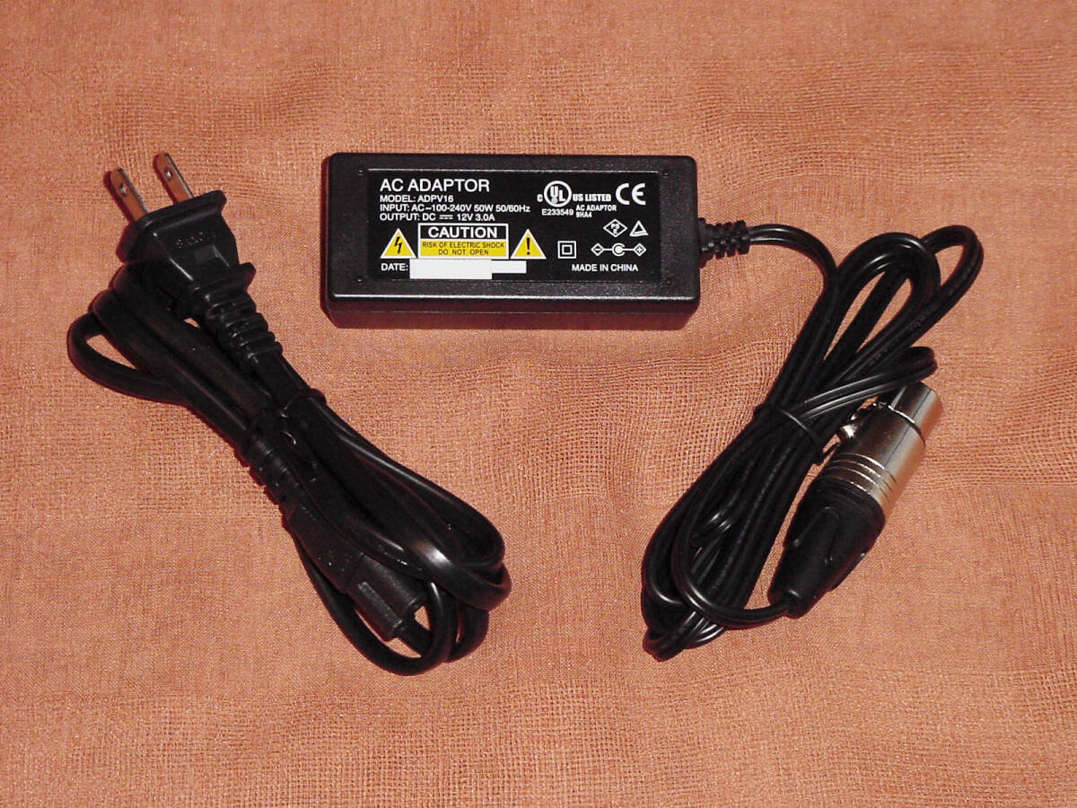 ★海外対応★ACアダプター★12V 3A★XLRキヤノン4ピン★新品未使用★