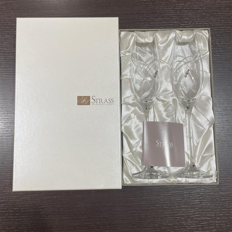 ＃24240　STRASS　ストラス　シャンパングラス　ペア　現状保管品