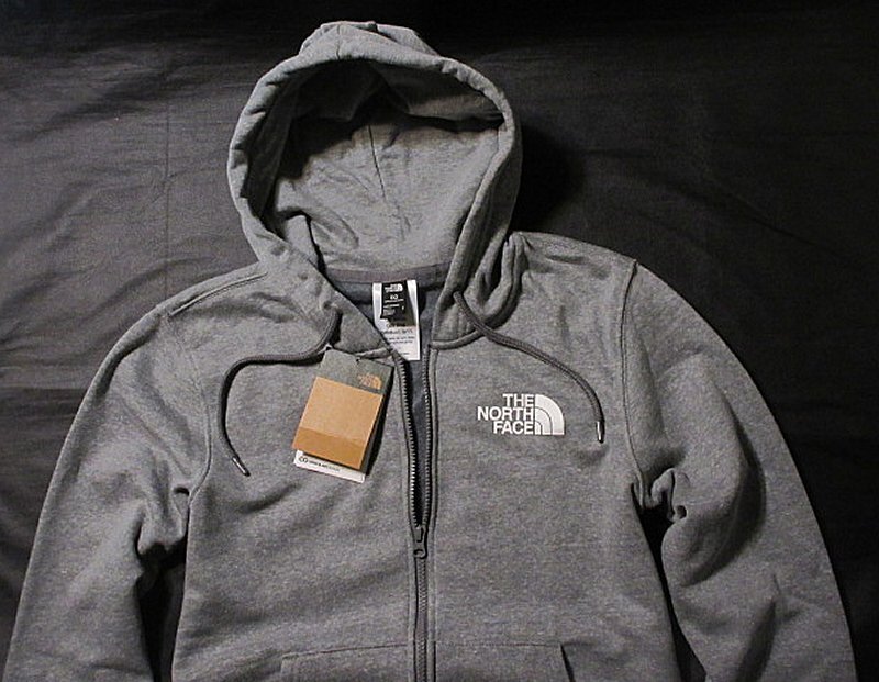 本物正規◆ノースフェイス◆ジップスウェットパーカー EVOLUTION HALF DOME ビッグロゴ■L■グレー■新品/アメリカ限定/Mid GREY/CQI