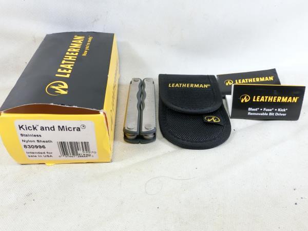 Λナイフ　LEATHERMAN KICK＆MICRA　 マルチツール　レザーマン　キック　 マイクラ シザース 鋏 ステンレス