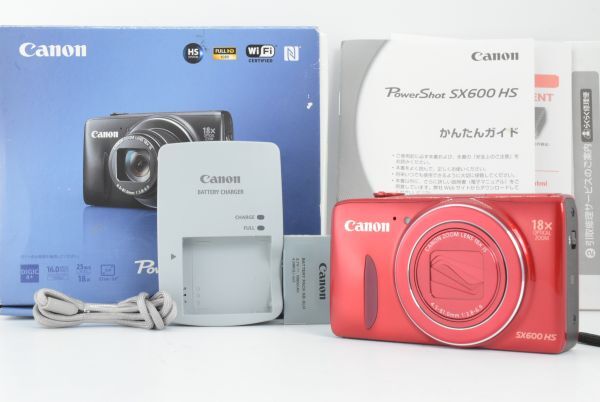 【美品】Canon PowerShot SX600 HS Red Digital Compact Camera キャノン コンパクトデジタルカメラ レッド 赤 F-TN-JP1858