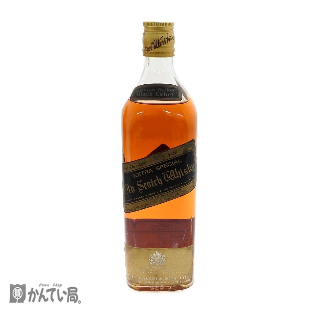 【お酒】未開栓 保管品 Johnnie Walker Black Label ジョニー ウォーカー 金キャップ エクストラ 43度 750ｍｌ ウイスキー 古酒 洋酒