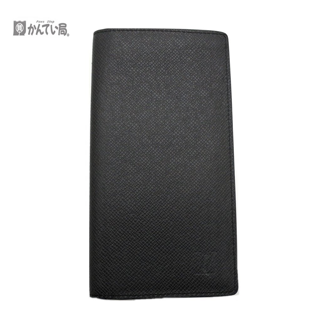 Louis Vuitton ルイ・ヴィトン M31002 ポルト カルドクレディ タイガレザー 長財布 二つ折り 小銭入れ無し ブラック シンプル 男女兼用 黒
