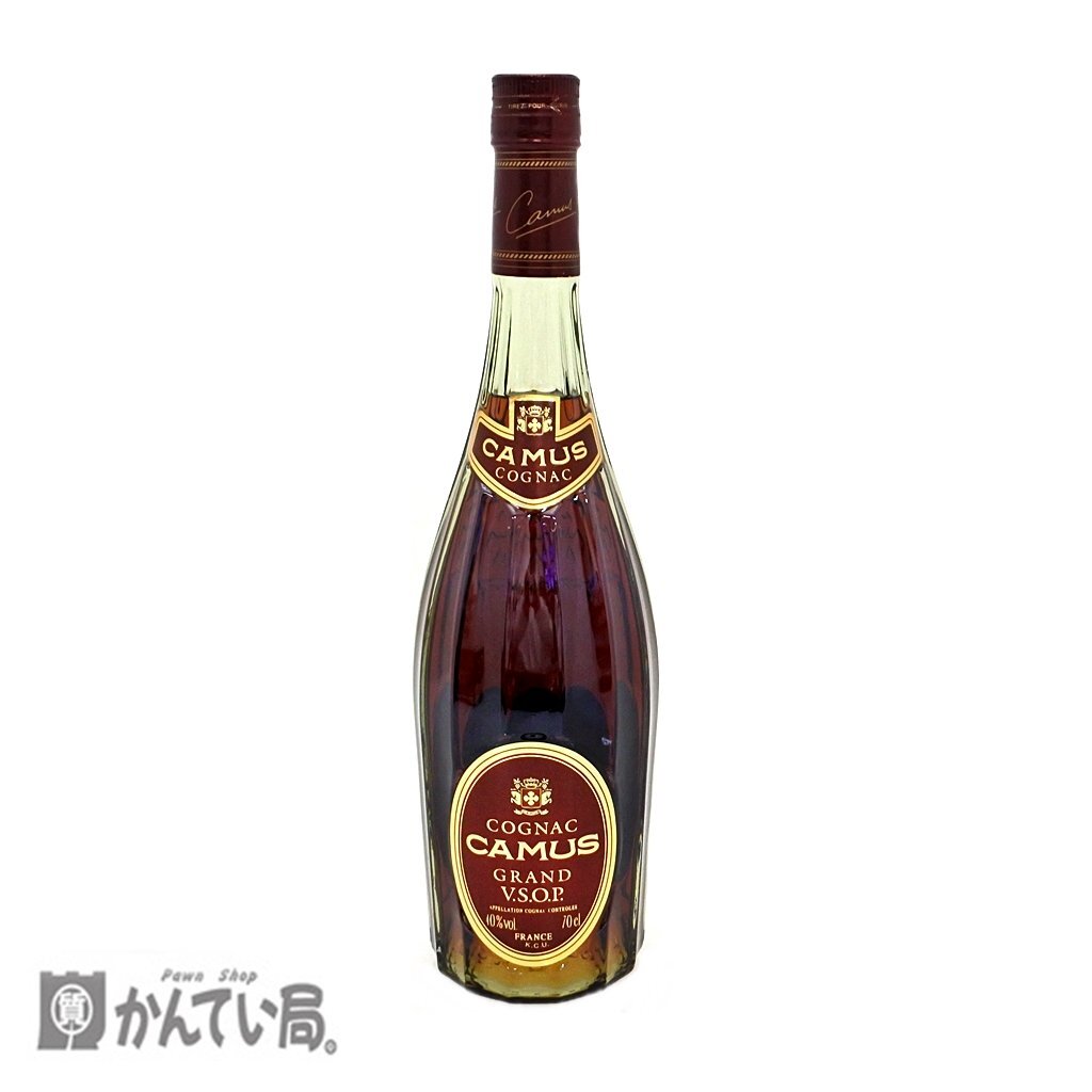 【お酒】未開栓 保管品 CAMUS GRAND VSOP カミュ ロングネック ブランデー コニャック 40% 700ml フランス産 箱付き 安心の保険付き発送
