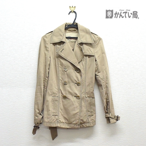 1円 レディース ジャケット ベージュ系 付属ボタン 4 サイズ S 綿 100％ 羽織 コート 女性用 あったか 冬物 シンプル 絞り紐 お買い得品