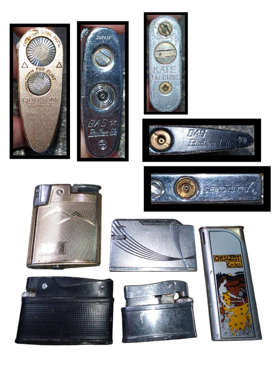 管W276 ガスライター SEIKO LITE RONSON KATE ELECTRIC Brother-lite まとめて 5個 喫煙具