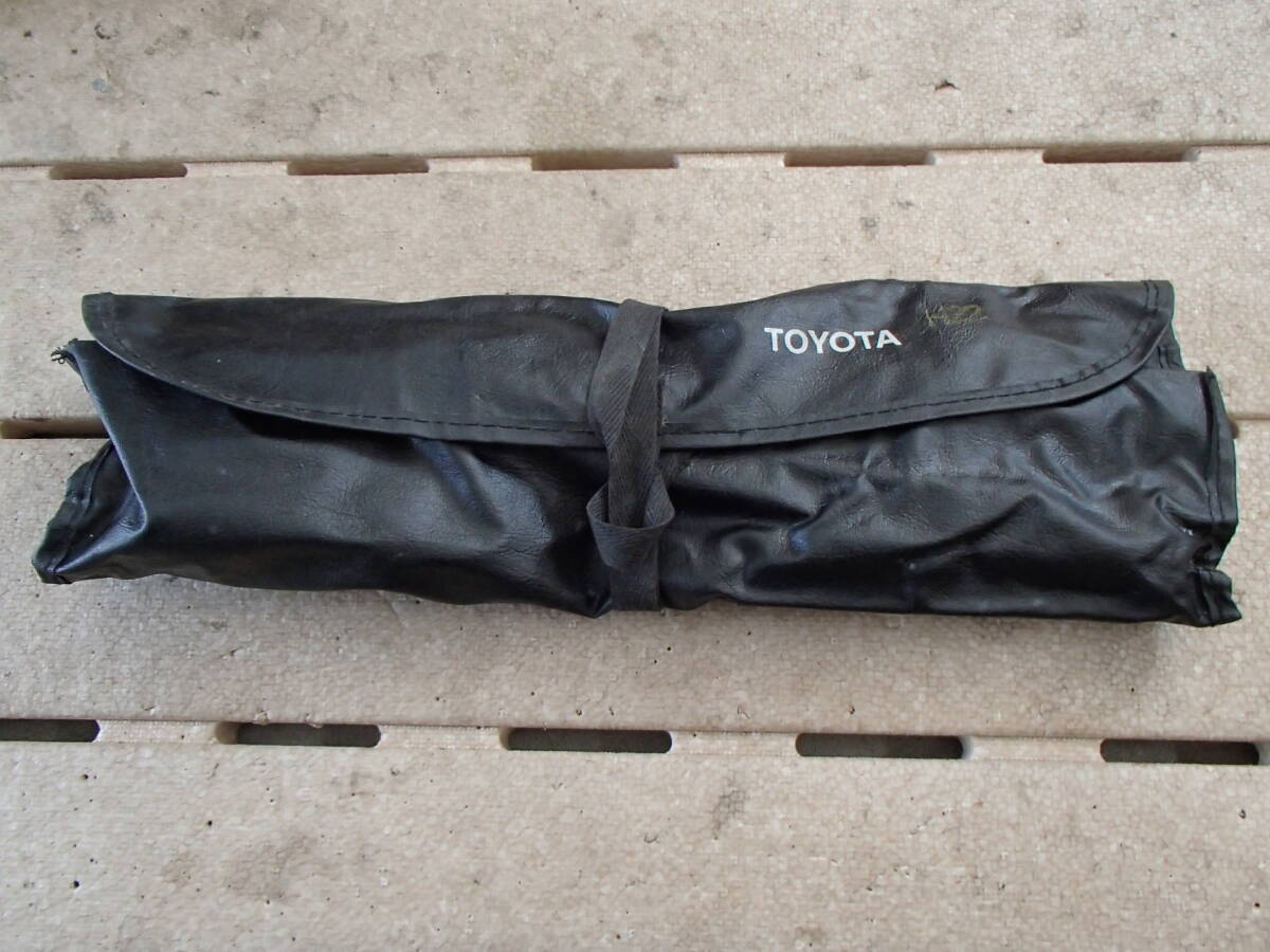 S14 トヨタ 純正 車載工具 セット 中古品 収納袋 ±ドライバー 車留め プライヤー？ 21レンチ スパナ TOYOTA 検マーク２ ヴィッツ カローラ