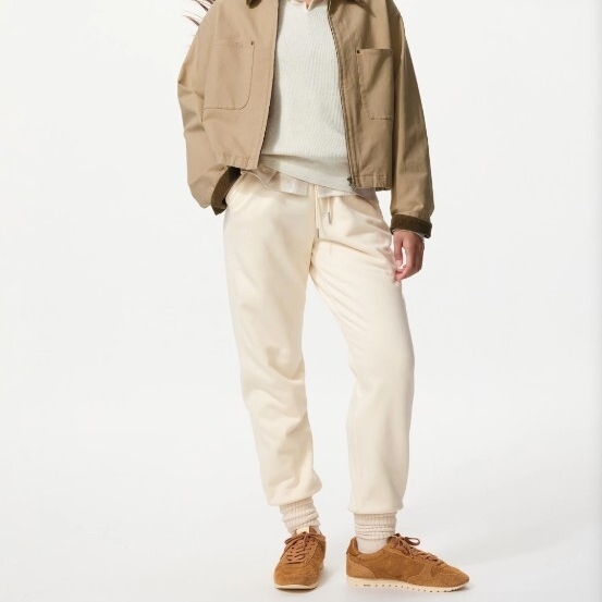 新品タグ付き ゆ UNIQLO ユニクロ ヒートテックボアスウェットパンツ Lサイズ オフホワイト 標準丈