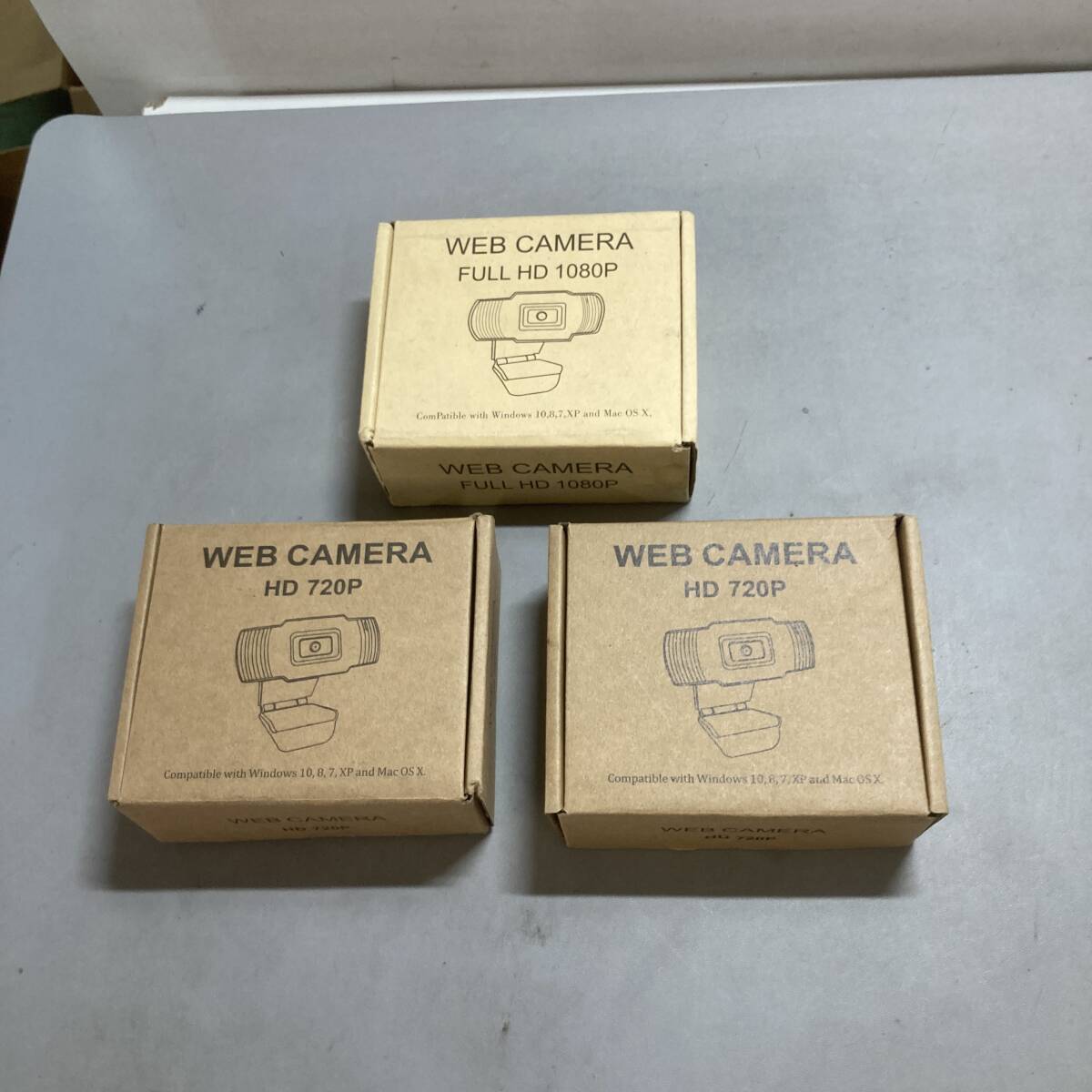 2201703 未使用 WEBカメラ まとめ売り （1080P×1 ・720P×２） 計3台 USB PC用 在宅ワーク 会議