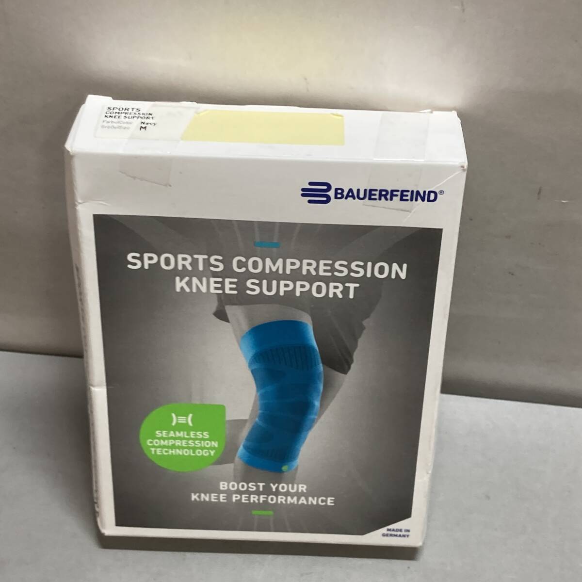 2201837 未使用 [BAUERFEIND] SPORTS COMRESSION KNEE SUPPORT（スポーツコンプレッションニーサポート）膝用サポーター ネイビー(Navy),M