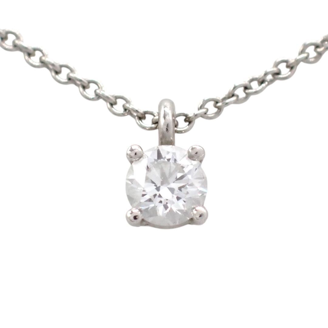 TIFFANY ティファニー 0.18ct ソリティア G VS1 3EX ソリテール ダイヤモンド ダイヤ ネックレス ペンダント プラチナ Pt950 4643