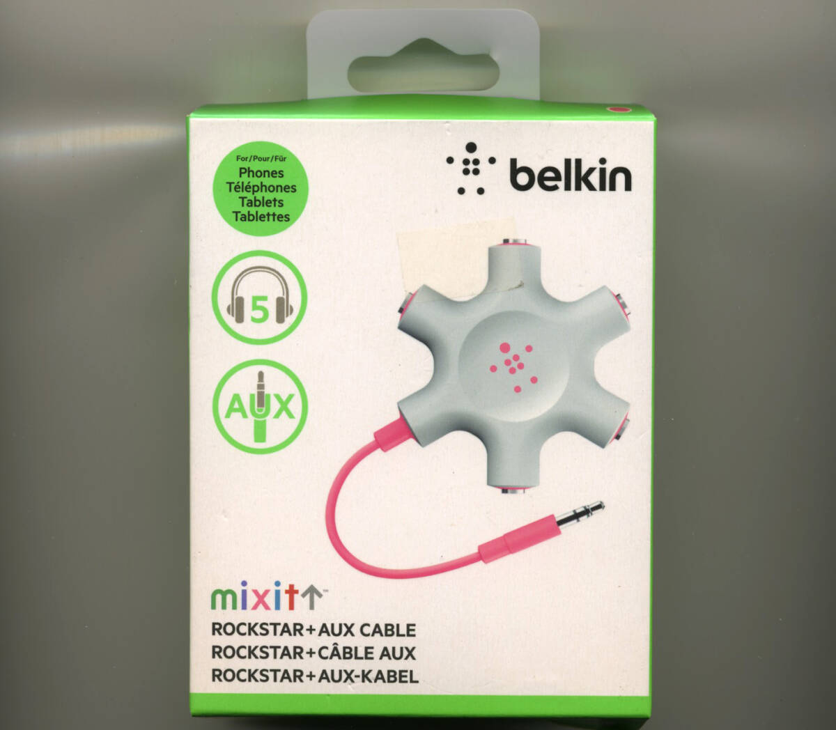 belkin ROCKSTAR【VGP 2022受賞】マルチイヤホンスプリッター イヤホン分配 分岐 ピンク PINK