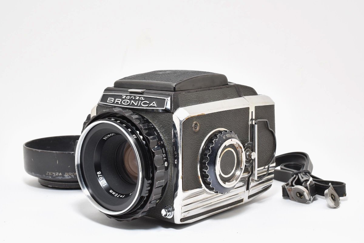 ◇◆ 完動美品 ゼンザ ブロニカ Zenza Bronica 後期 S2A S2 A + 75mm f/2.8 中判 カメラ レンズ 動作確認済 3550 ◆◇
