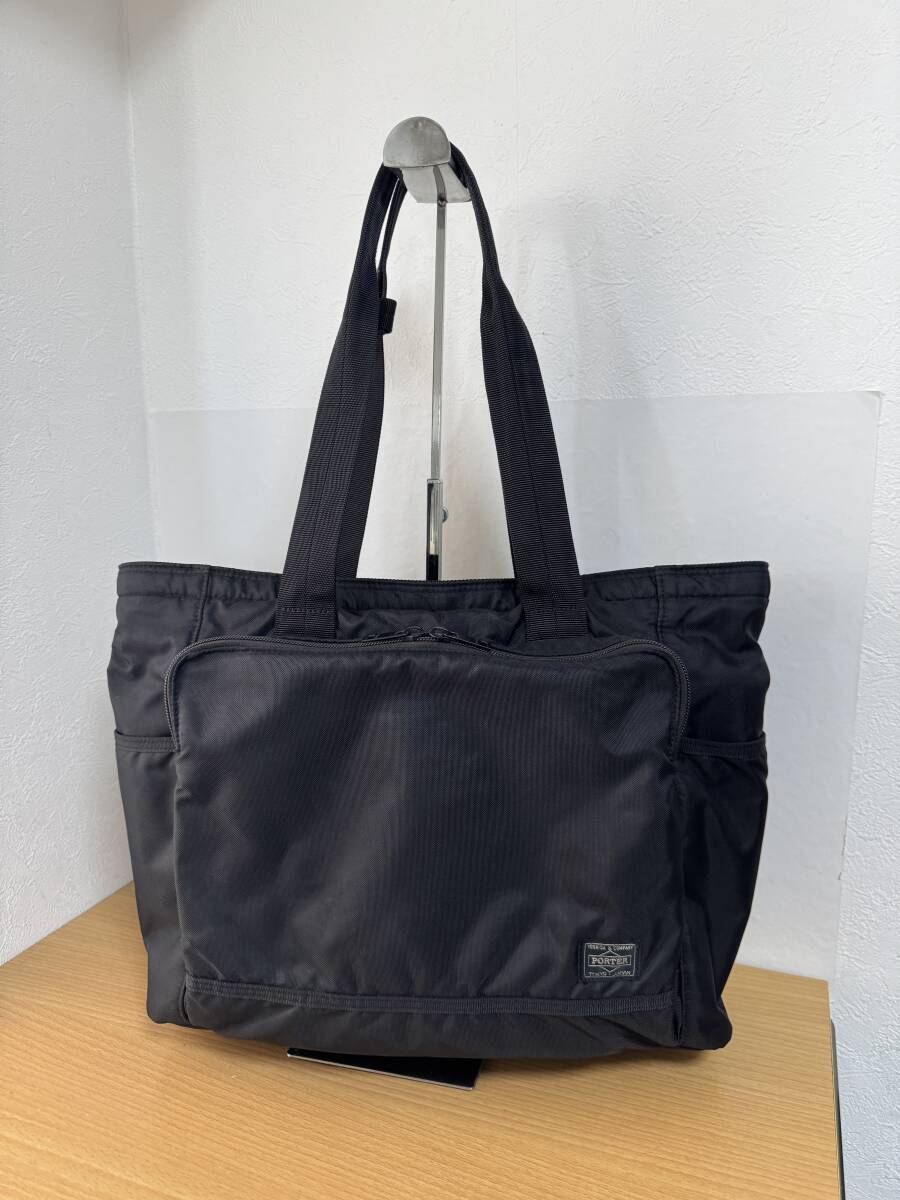 定価38500円●新品同様●PORTER 吉田カバン ポーター PORTER FLASH フラッシュ トートバッグ 品番：689-05948 黒