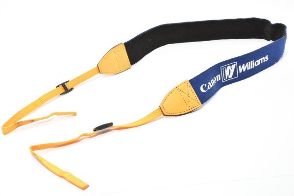★希少品★ キャノン CANON Williams F-1 ウィリアムズ カメラ ストラップ 青色×黄色×白色 非売品 A02 ★★ #3130 #5120 #B06