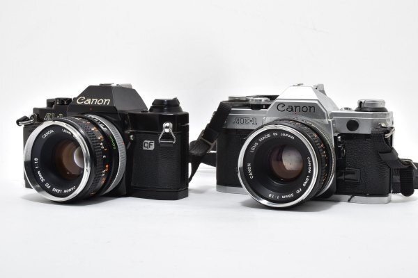 ★訳あり大特価★ キャノン CANON AE-1 /AV-1 + FD 50mm F1.8 《レンズセット》★2個まとめ★ A11 ★★ #3151 #1220 #B16