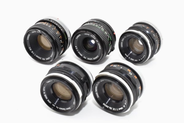 ★訳あり大特価★ キャノン CANON FD 50mm F1.8 S.C / 28mm F2.8 /FL 50mm F1.8×3 ★5個まとめ★ 単焦点レンズ A41 ★★#3176 #5220 #B23