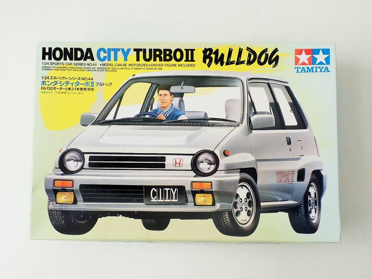 未組立　 タミヤ ホンダ シティ ターボⅡ ブルドッグ 1/24 スポーツカーシリーズ No.44/K215-12