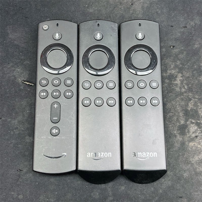 中古 動作未確認 FireTV リモコン3個セット ★ Amazon Fire TV R-NZ×1 L-2338×2 電池無し #4916-K